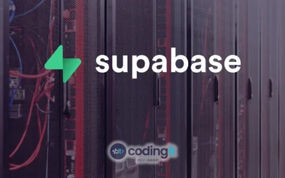 Supabase and CodingIT logos in front of server racks